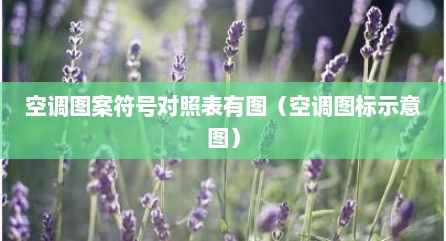 空调图案符号对照表有图（空调图标示意图）