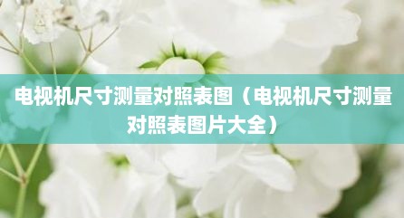 电视机尺寸测量对照表图（电视机尺寸测量对照表图片大全）