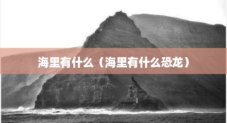 海里有什么（海里有什么恐龙）