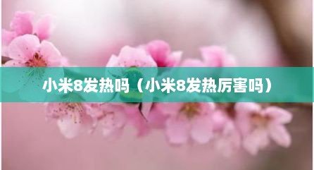 小米8发热吗（小米8发热厉害吗）