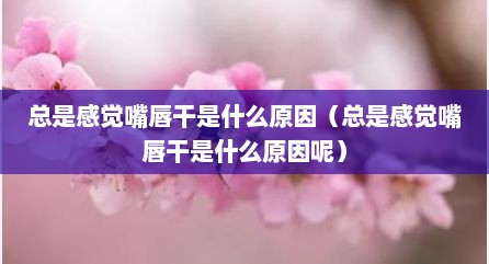 总是感觉嘴唇干是什么原因（总是感觉嘴唇干是什么原因呢）