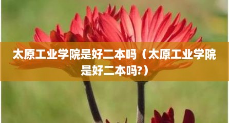太原工业学院是好二本吗（太原工业学院是好二本吗?）
