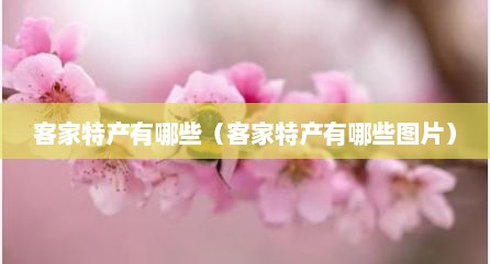 客家特产有哪些（客家特产有哪些图片）