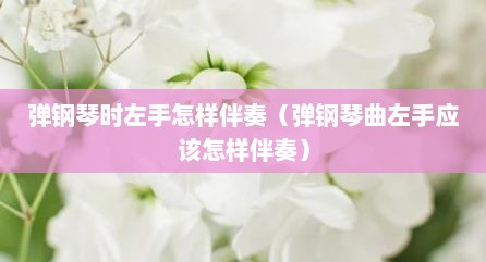 弹钢琴时左手怎样伴奏（弹钢琴曲左手应该怎样伴奏）