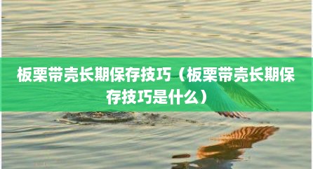 板栗带壳长期保存技巧（板栗带壳长期保存技巧是什么）