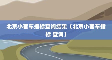 北京小客车指标查询结果（北京小客车指标 查询）