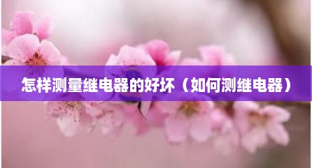 怎样测量继电器的好坏（如何测继电器）