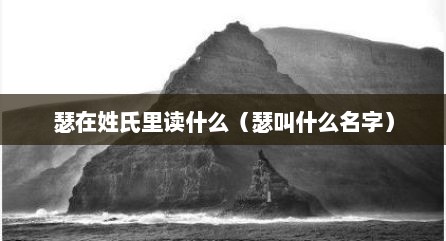 瑟在姓氏里读什么（瑟叫什么名字）