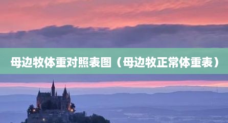母边牧体重对照表图（母边牧正常体重表）