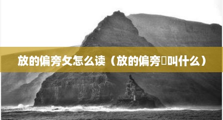 放的偏旁攵怎么读（放的偏旁夊叫什么）