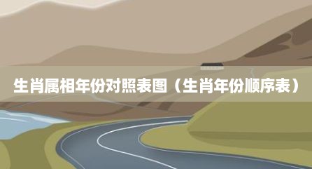 生肖属相年份对照表图（生肖年份顺序表）