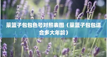 菜篮子包包色号对照表图（菜篮子包包适合多大年龄）