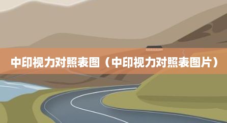 中印视力对照表图（中印视力对照表图片）
