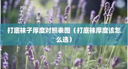 打底袜子厚度对照表图（打底袜厚度该怎么选）
