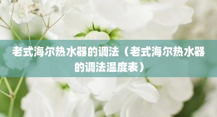 老式海尔热水器的调法（老式海尔热水器的调法温度表）