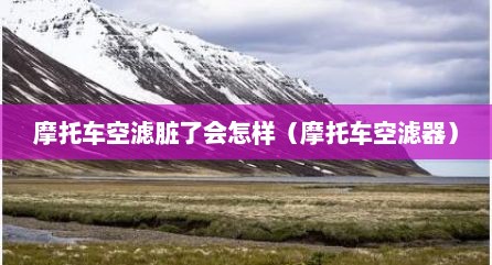 摩托车空滤脏了会怎样（摩托车空滤器）