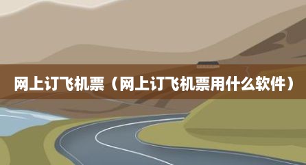 网上订飞机票（网上订飞机票用什么软件）