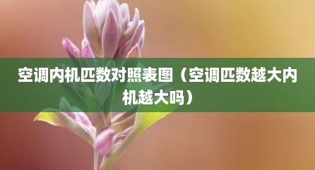 空调内机匹数对照表图（空调匹数越大内机越大吗）