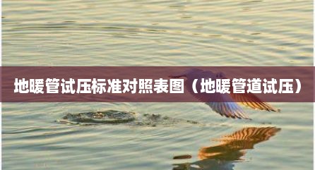 地暖管试压标准对照表图（地暖管道试压）