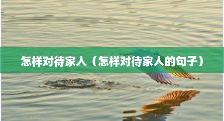 怎样对待家人（怎样对待家人的句子）