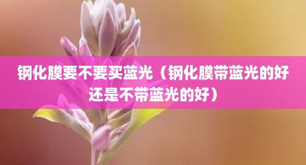 钢化膜要不要买蓝光（钢化膜带蓝光的好还是不带蓝光的好）