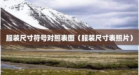 服装尺寸符号对照表图（服装尺寸表照片）