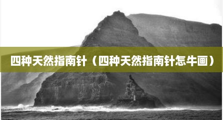 四种天然指南针（四种天然指南针怎牛画）