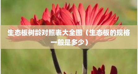 生态板树龄对照表大全图（生态板的规格一般是多少）