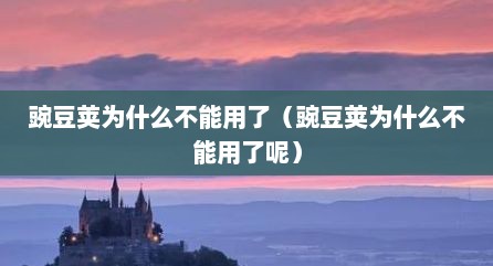 豌豆荚为什么不能用了（豌豆荚为什么不能用了呢）