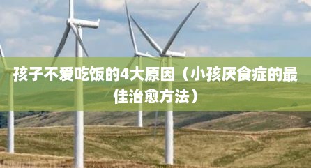 孩子不爱吃饭的4大原因（小孩厌食症的最佳治愈方法）