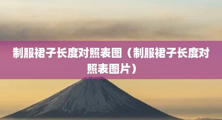 制服裙子长度对照表图（制服裙子长度对照表图片）
