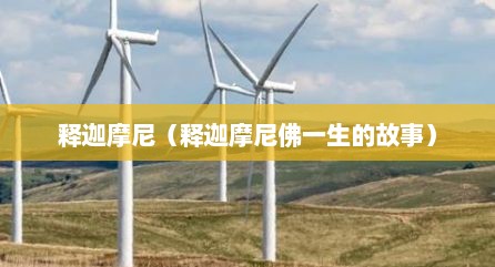 释迦摩尼（释迦摩尼佛一生的故事）