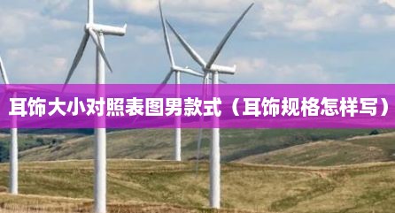 耳饰大小对照表图男款式（耳饰规格怎样写）