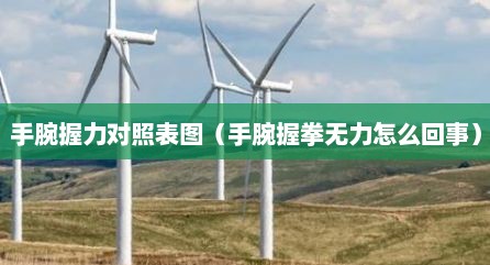 手腕握力对照表图（手腕握拳无力怎么回事）