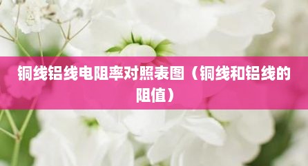 铜线铝线电阻率对照表图（铜线和铝线的阻值）