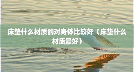 床垫什么材质的对身体比较好（床垫什么材质最好）