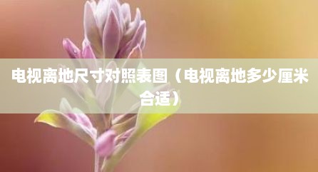 电视离地尺寸对照表图（电视离地多少厘米合适）