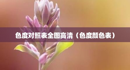色度对照表全图高清（色度颜色表）