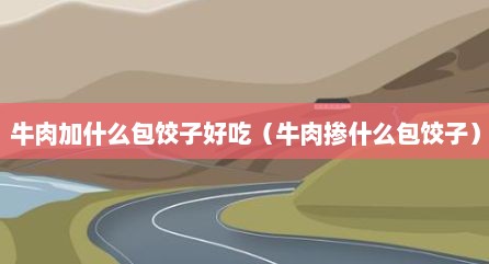 牛肉加什么包饺子好吃（牛肉掺什么包饺子）