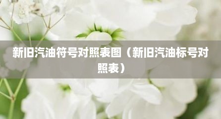 新旧汽油符号对照表图（新旧汽油标号对照表）