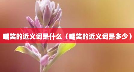 嘲笑的近义词是什么（嘲笑的近义词是多少）