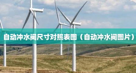 自动冲水阀尺寸对照表图（自动冲水阀图片）