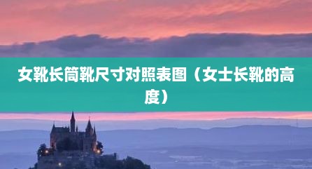 女靴长筒靴尺寸对照表图（女士长靴的高度）