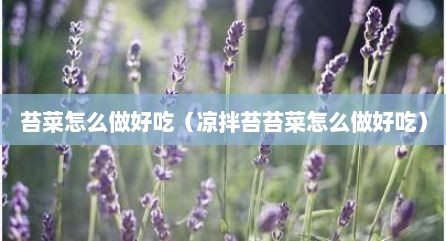 苔菜怎么做好吃（凉拌苔苔菜怎么做好吃）