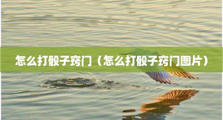 怎么打骰子窍门（怎么打骰子窍门图片）