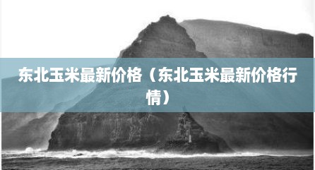 东北玉米最新价格（东北玉米最新价格行情）