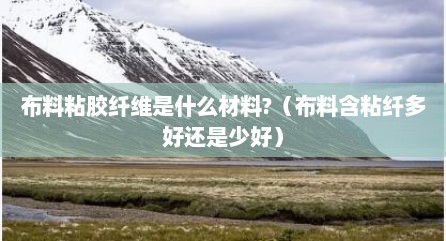 布料粘胶纤维是什么材料?（布料含粘纤多好还是少好）
