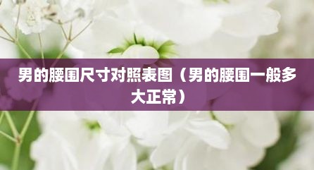 男的腰围尺寸对照表图（男的腰围一般多大正常）
