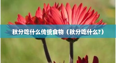 秋分吃什么传统食物（秋分吃什么?）
