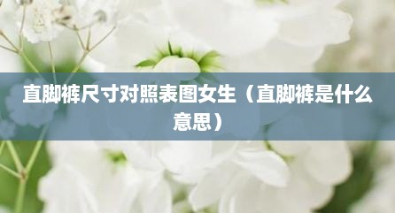 直脚裤尺寸对照表图女生（直脚裤是什么意思）
